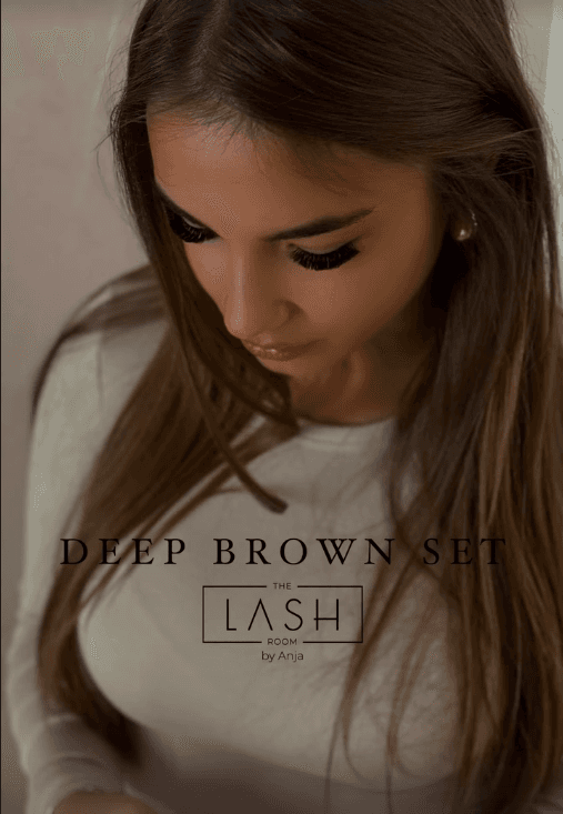 Deep brown lash set